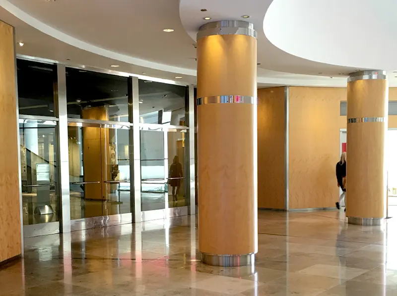 Modern Office Lobby Wood Construction Services