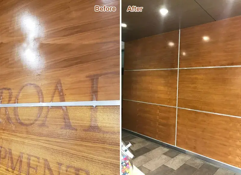 Repair & Restore Wooden Lobby Panels Rancho Cucamonga